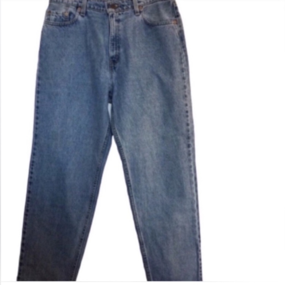 VINTAGE LEVI’S Jeans Straight Leg Loose Fit Chambray Blue Denim 560 15 Med EUC - Picture 3 of 11